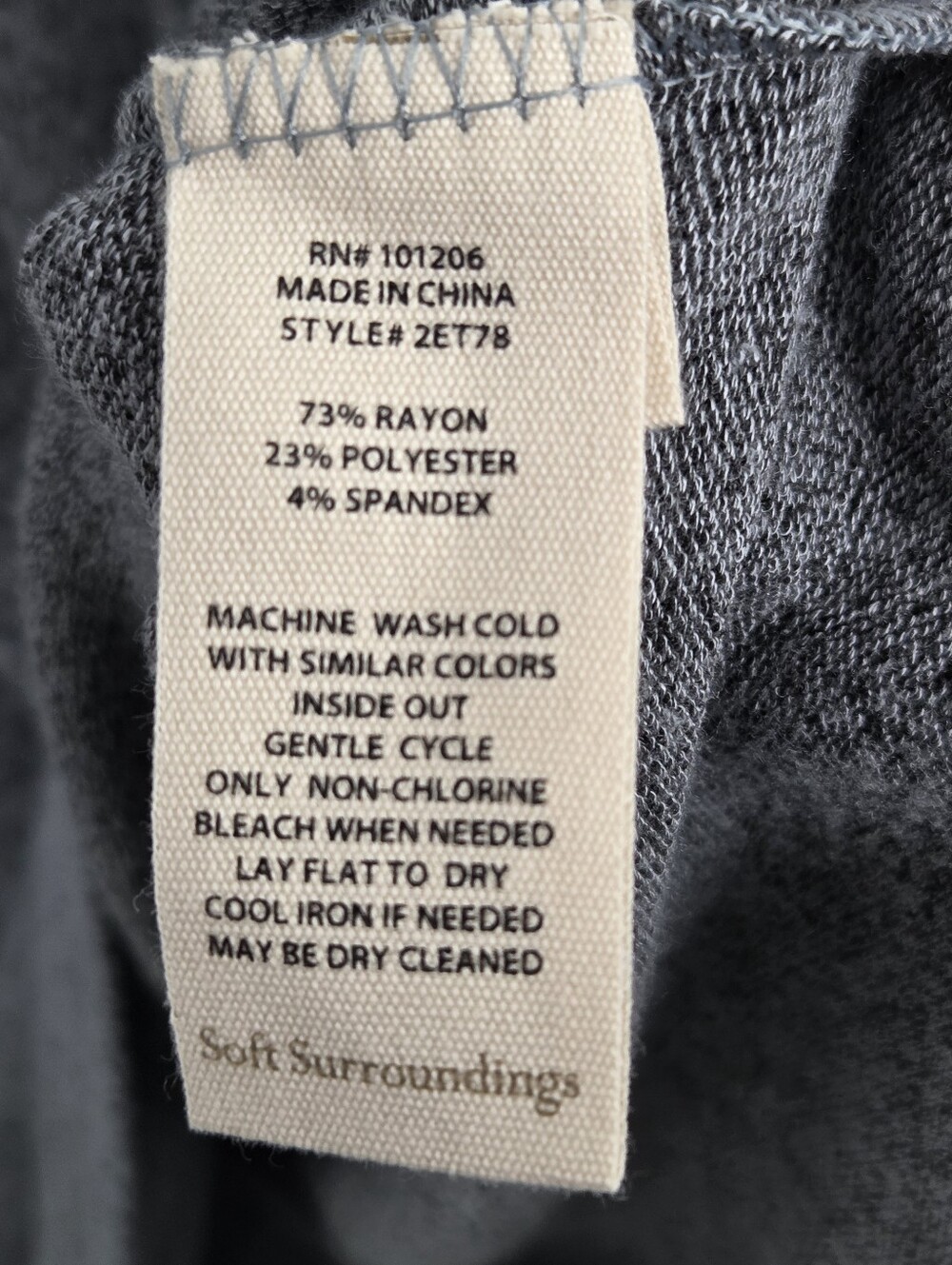 Soft Surroundings Easy Living Cozy Lounge Heather Gray Drawstring Dress Size M - Picture 8 of 9